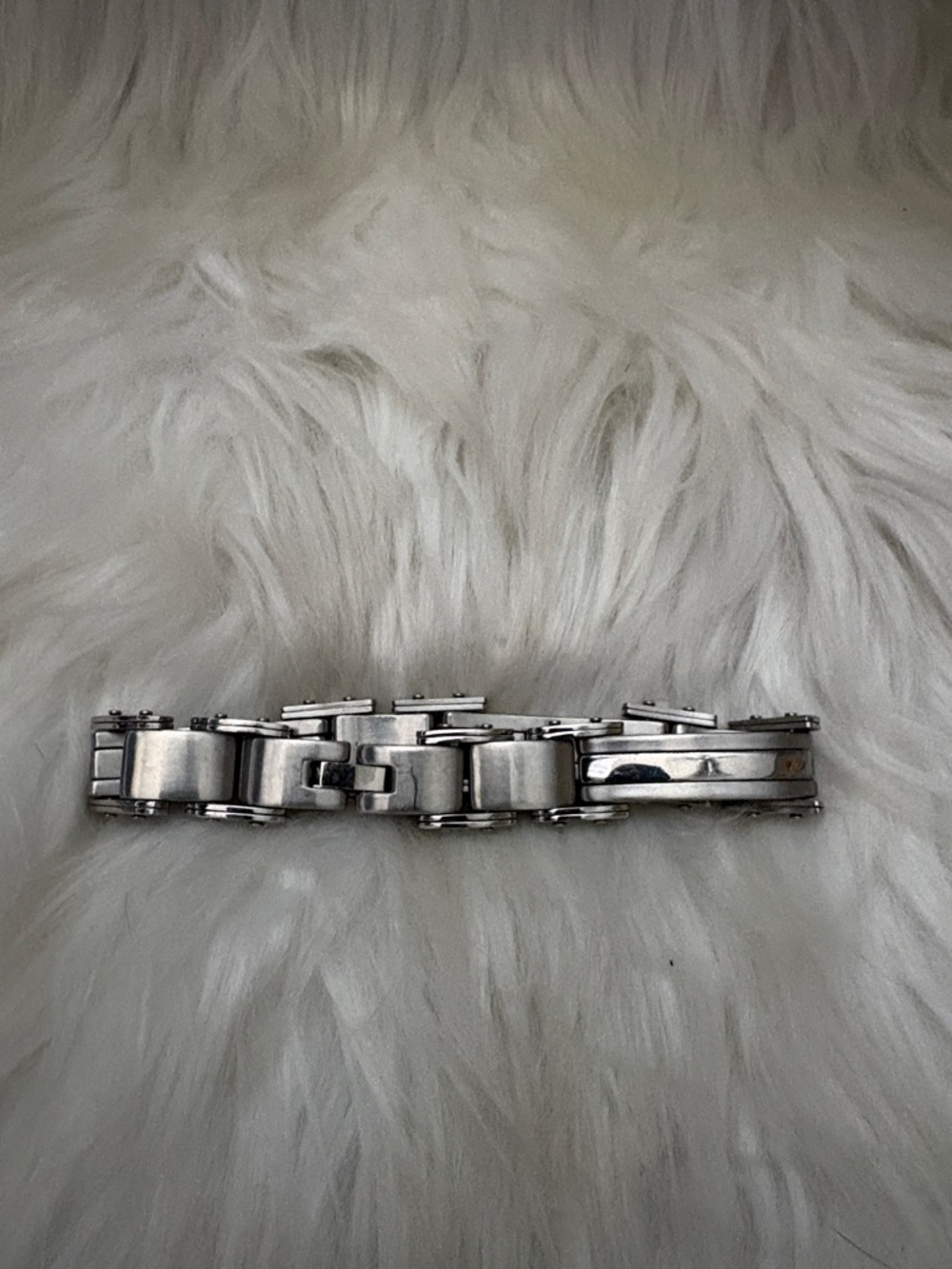 Men's Silver Stainless Steel Link Bracelet